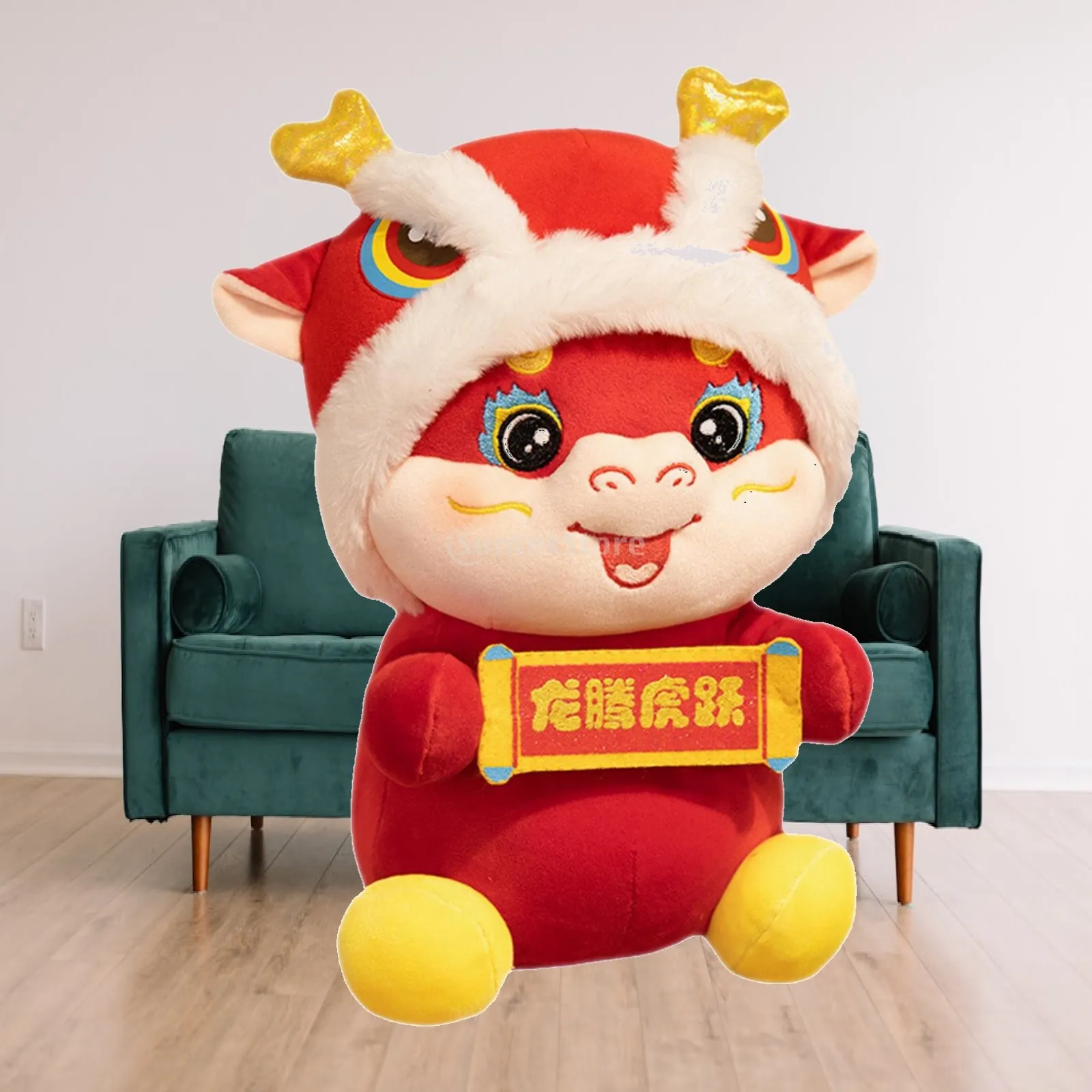 Chinese New Year Dragon Plush Doll Mascot Party Supplies Cartoon Gatherings