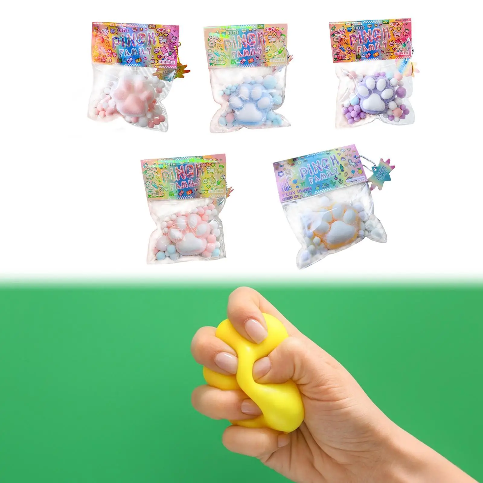 Pata de gato sensorial pequeña novedad para niños adultos forma encantadora Fidget pata de gato