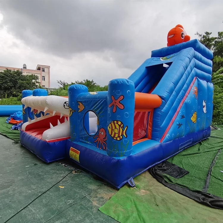 large scale outdoor inflatable castle children's playground trampoline slide combination