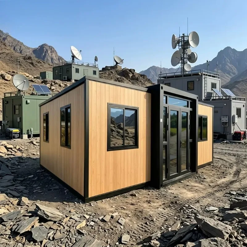 Durable Emergency Shelter with Satellite Link Integration for Remote Rescue Base and High Tech Search and Rescue Housing Custom