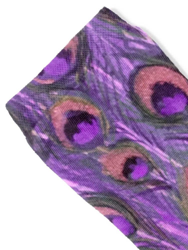 Purple Peacock Full Glory Socks custom Lots shoes Socks Women Men's