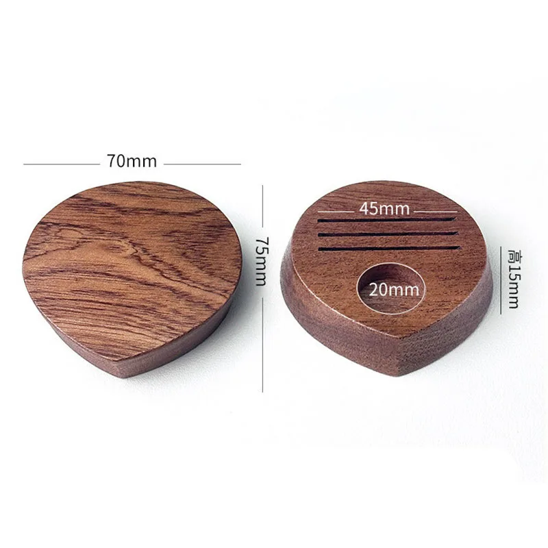 Teardrop Sapele Wood Coffee Puck Screen Holder Universal 51/53/58mm Espresso Filter Screen Storage Stand Tamper Storage Rack