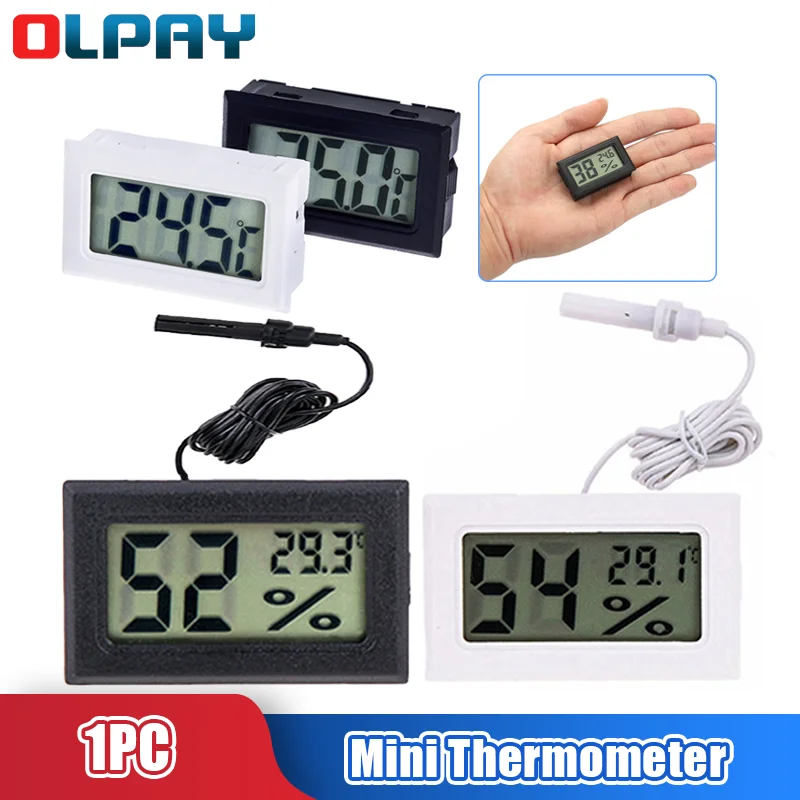 

Digital Thermometer -50 To 110 Mini LCD Display Meter Fridges Freezers Coolers Aquarium Chillers with 1M Probe Water Temp Gauges