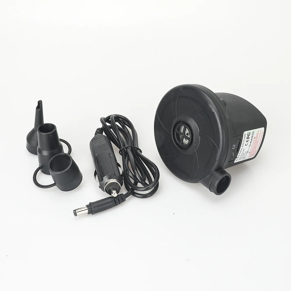 12V Electric Air Pump PVC Inflatable Fishing Boat Bed Mattress SUP Stand Up Paddle Board Kayak Outdoor Camp Inflation Deflation