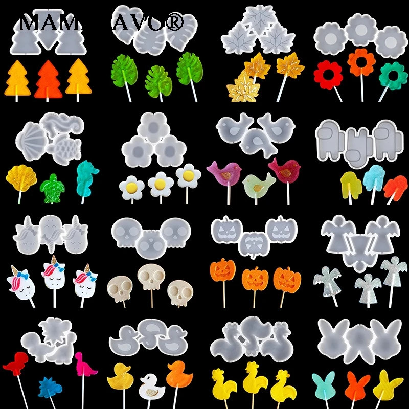 Easter Egg Rose Angel DIY Lollipop Silicone Mold Chocolate Candy Birthday Cake Moulds Accessorie Decorating Tool Baking Modeling