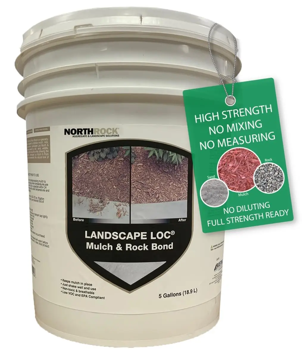 Mulch & Rock Bond - Binder for Mulch, Rock, Bark, & Pea Gravel, Safe for Plants & Pets, Ready to Use, Adhesive Spray