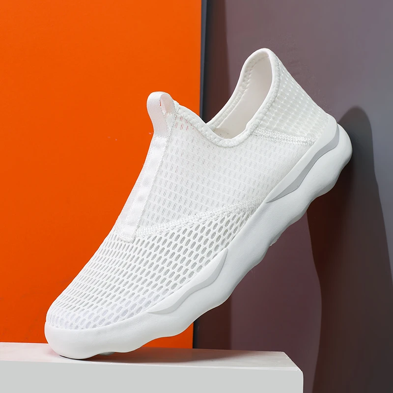 Slip On Summer Sneakers Men And Women Sport Casual Footwear For Unisex Plus Size 36-48 Breathable Mesh Shoes For Men