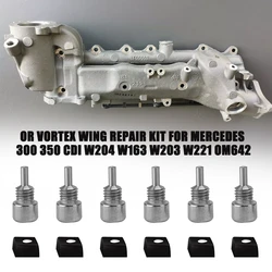 6PCS Vortex Wing Swirl Flap Repair Kit For Mercedes 300 350 CDI W204 W163 W203 W221 OM642