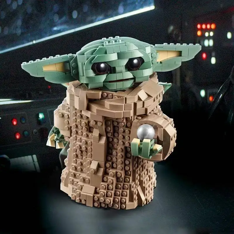Escena de película clásica Space War baby Yoda bloques de construcción lindos modelo de bloques de construcción niños regalos de Navidad y cumpleaños
