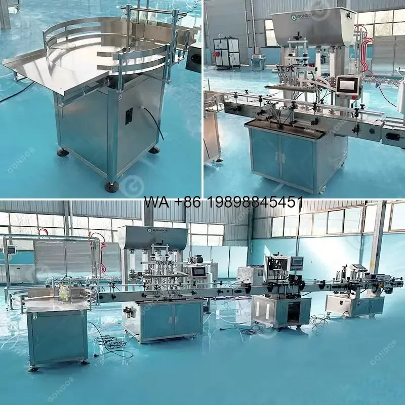 Wmwmnu for Automatic Olive Oil Liquid 10ml 20ml 30ml Small Pet Bottle Water Filling and Capping Labeling Line