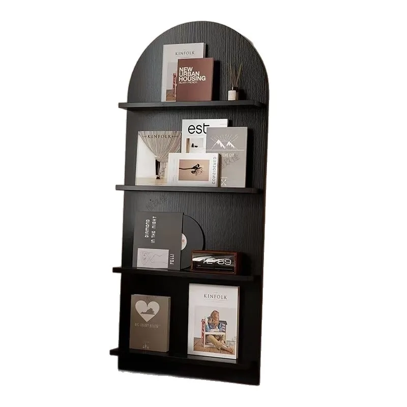 Floor Magazine Rack, Multi-Layer Bookshelf, Vintage Style, Wall-Leaning Newspaper Holder, Eco-Friendly Storage Organizer