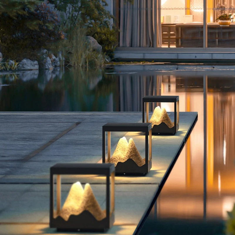 

Luminous cube lamp lawn solar LED outdoor lighting non solar lamp outdoor garden decoration outdoor courtyard light