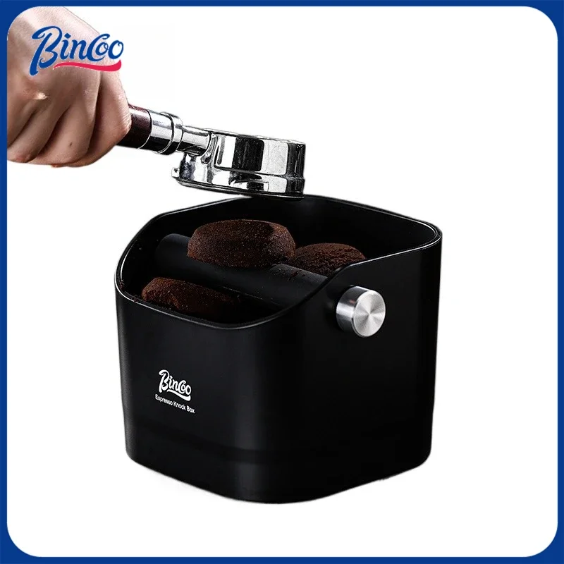 BINCOO 1.6L Increase Espresso Knock Box, Stainless Steel Coffee Grounds Container,Espresso Knock Bin for Home Barista Commercial