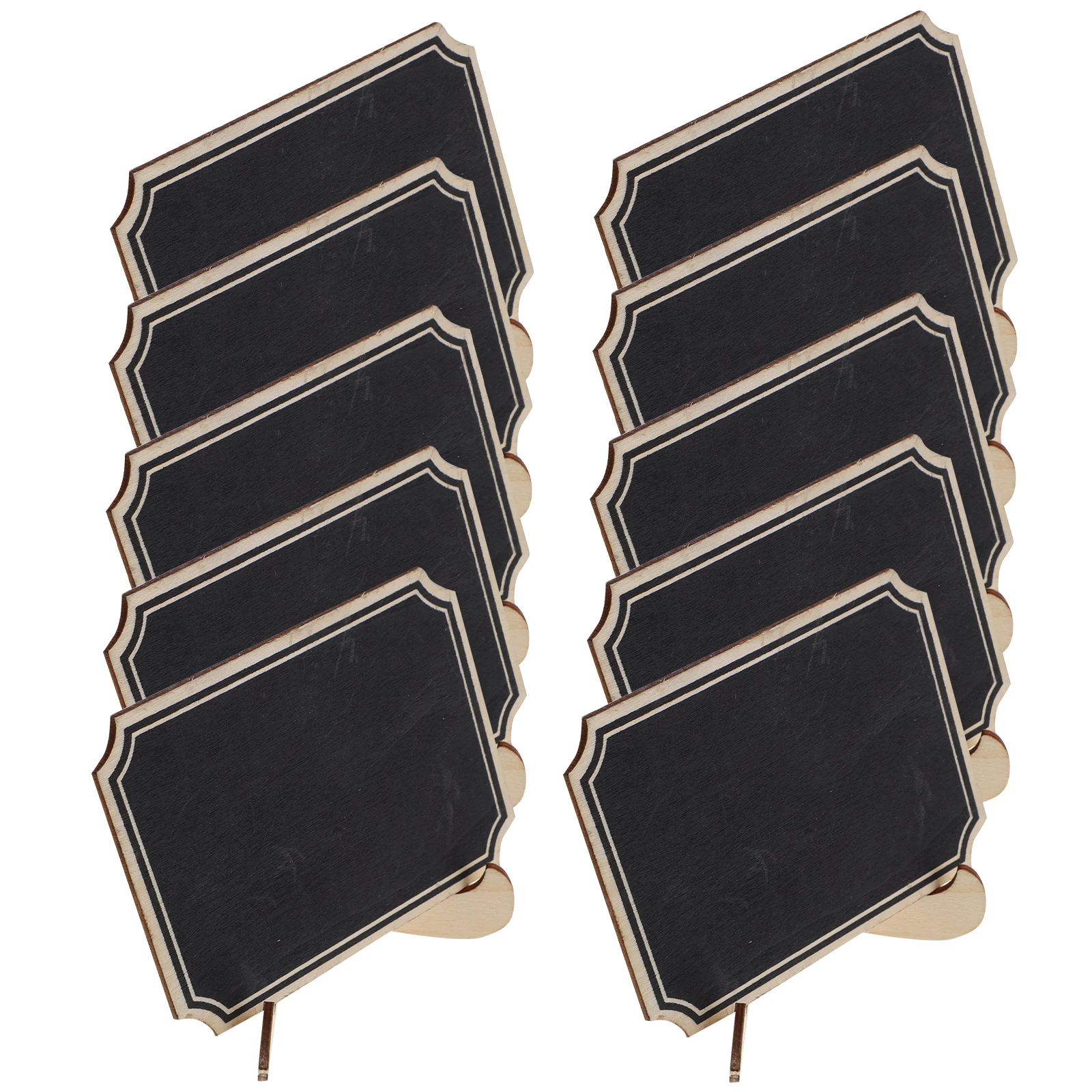 

20pcs Coffee Ornament Display Board Reusable Small Letter Black Signs Wooden Chalkboards for Food Word Desktop Practical Use