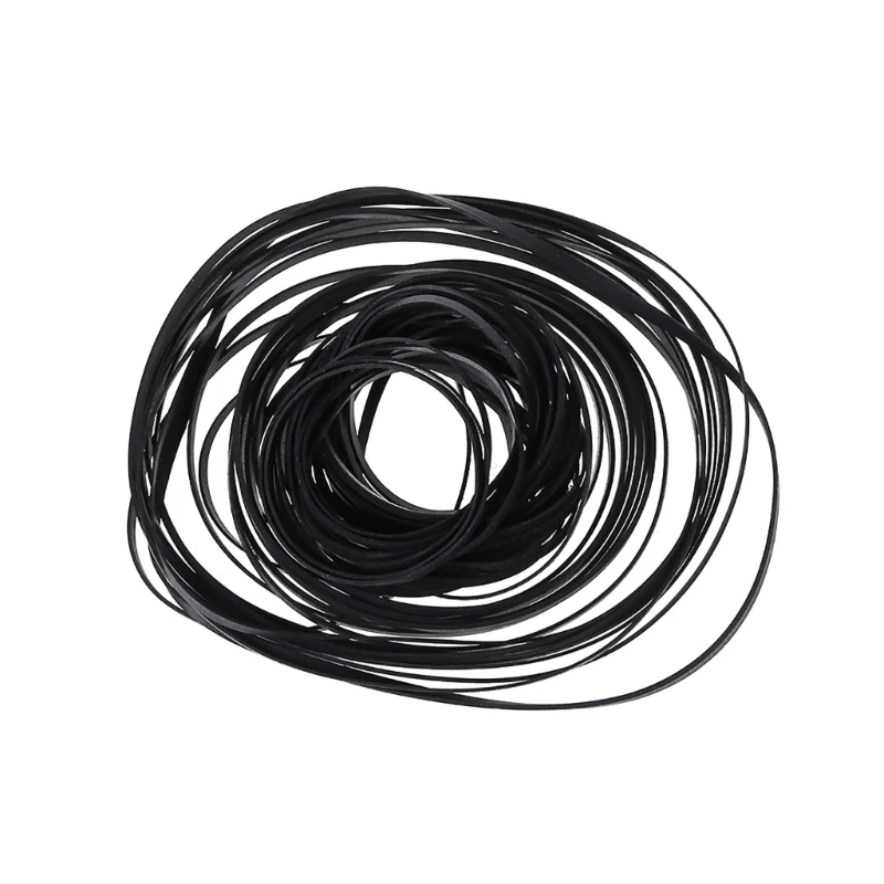 

Pack of 100PCS Assorted Flat Belts 3mm Width Cassette Tape Machine Rubber Belts for Recorders Portable Players