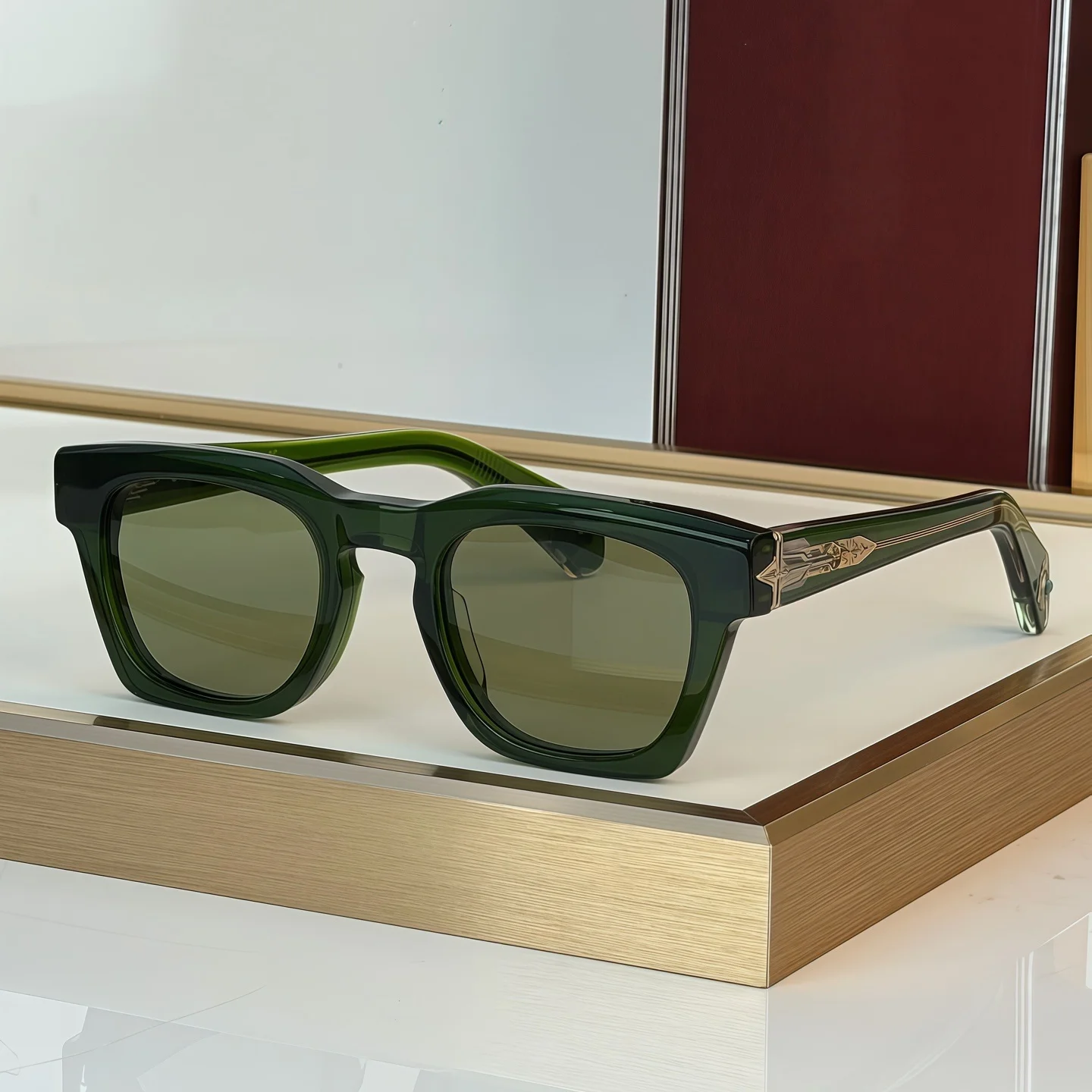 RAWLINS SIZE 49-23 Top Quality Sunglasses for Men and Women Classic Punk Luxury Acetate Titanium Designer Sunglasses Frames