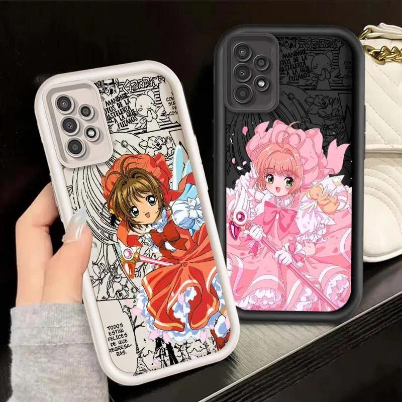 

C-Card Captor Sakuras Cute Phone Case For Samsung A71 A52 A51 A34 A33 A22 A16 A15 A13 A04 A06 Note 20 Ultra 5G Eye Ladder