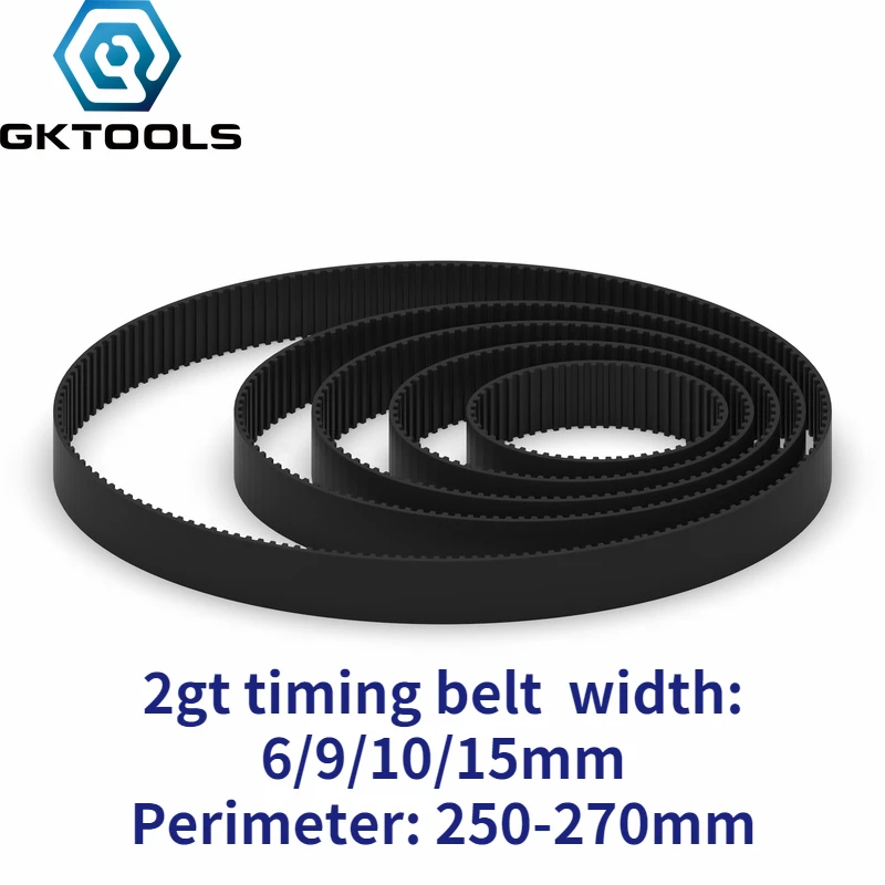 

Ремень для 3D-принтера GT2, резиновый замкнутый контур 2GT, зубчатый диаметр 250, 252, 254, 256, 258, 260, 262, 264, 266, 268, 270, длина 250 мм, 252 мм, 270 мм