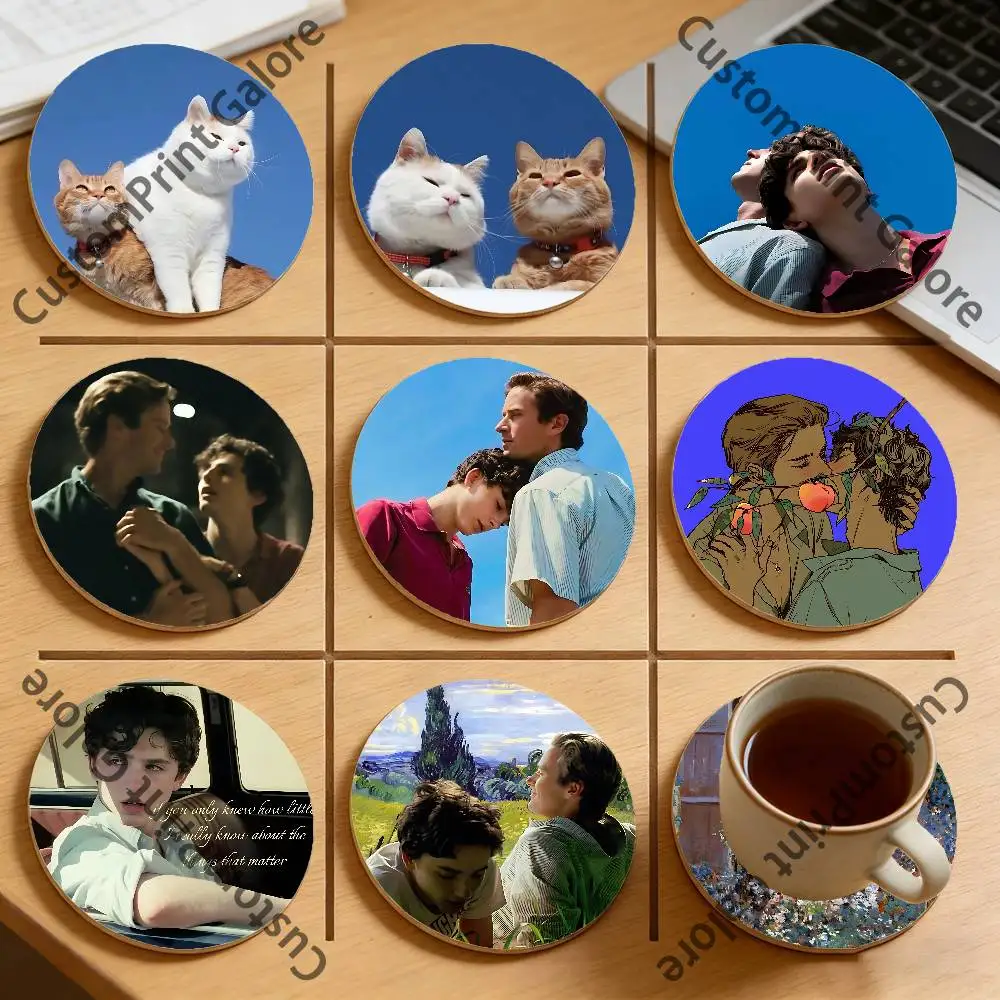 

C-Call me by your name Heat-Resistant Pine Coasters Lightweight Sturdy for All Drinkware Easy to Clean