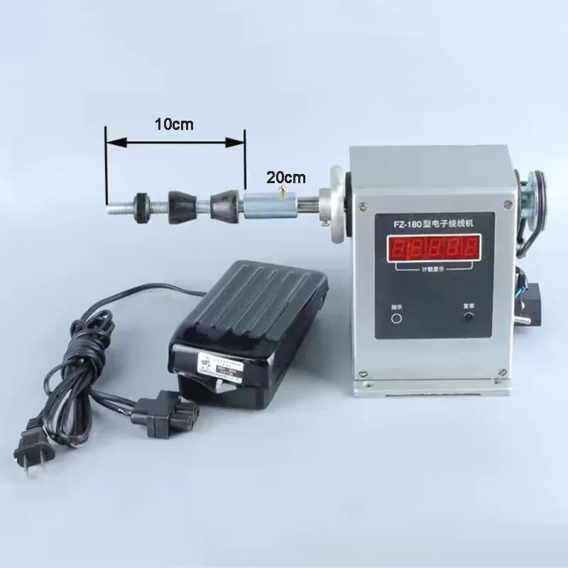 Adjustable Electric Winding Machine, Semi-Automatic Coil Winder with Counter for Industrial Use