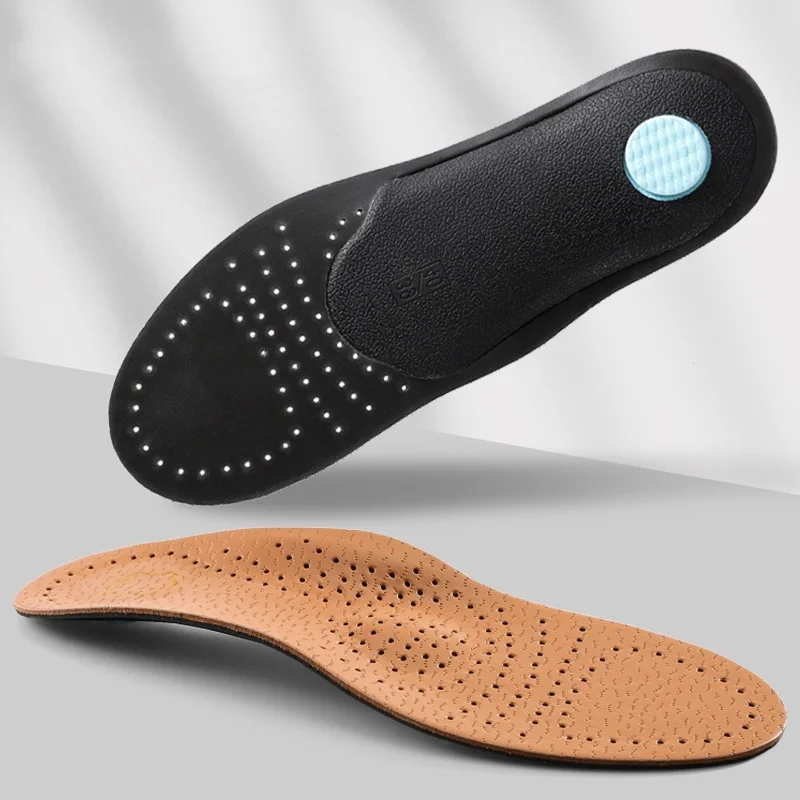 

Cowhide Flat Foot Arch Support Orthopedic Insole Men Women Sweat-absorbing Breathable Shock-absorbing Insole Orthotic Devices