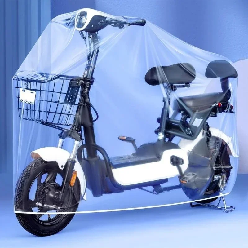 

Motorcycle Cover Disposable Transparent Protector Shield All Season Outdoor Waterproof Bike Scooter Rain Dustproof Cover