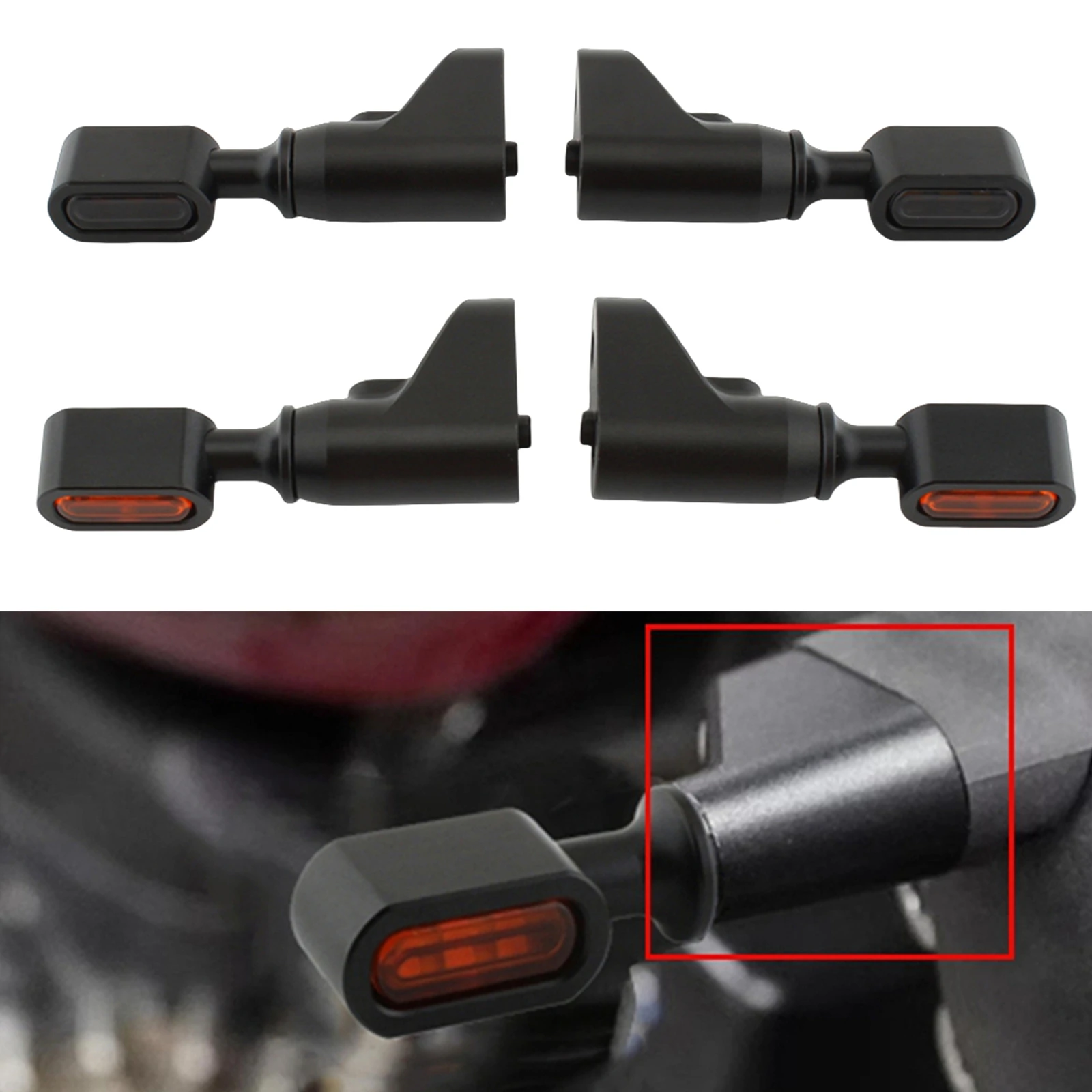 Motorcycle Turn Signal LED Light Bracket Set For Triumph STREET Twin T100 T120 Scrambler Speed Twin