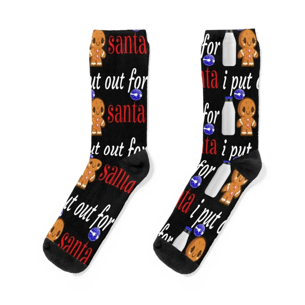 

I PUT OUT FOR SANTA Socks gym shoes fashionable Socks Women Men's