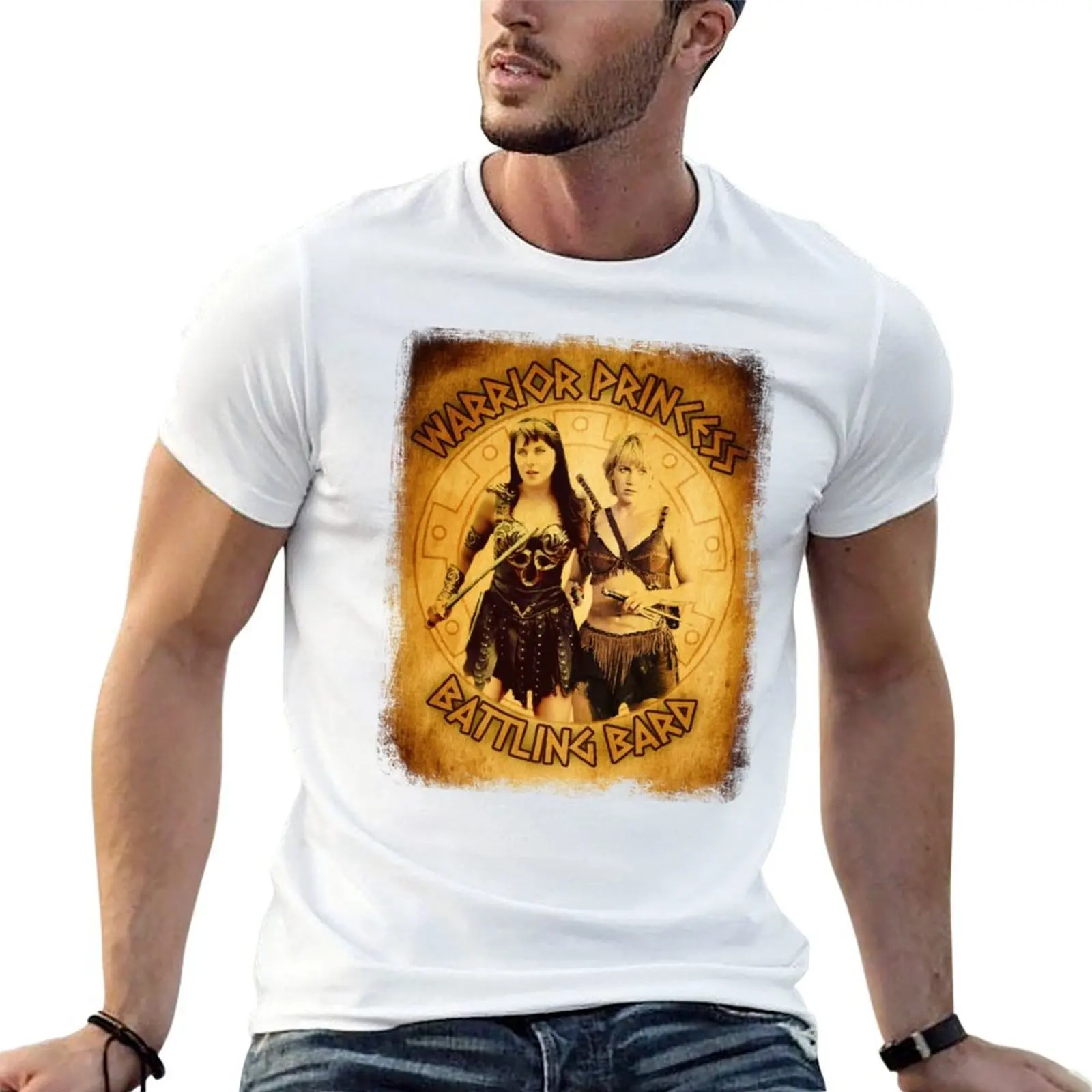 

Xena & Gabrielle Warrior & Bard T-Shirt man t shirts for men graphic t shirts for man T-Shirt