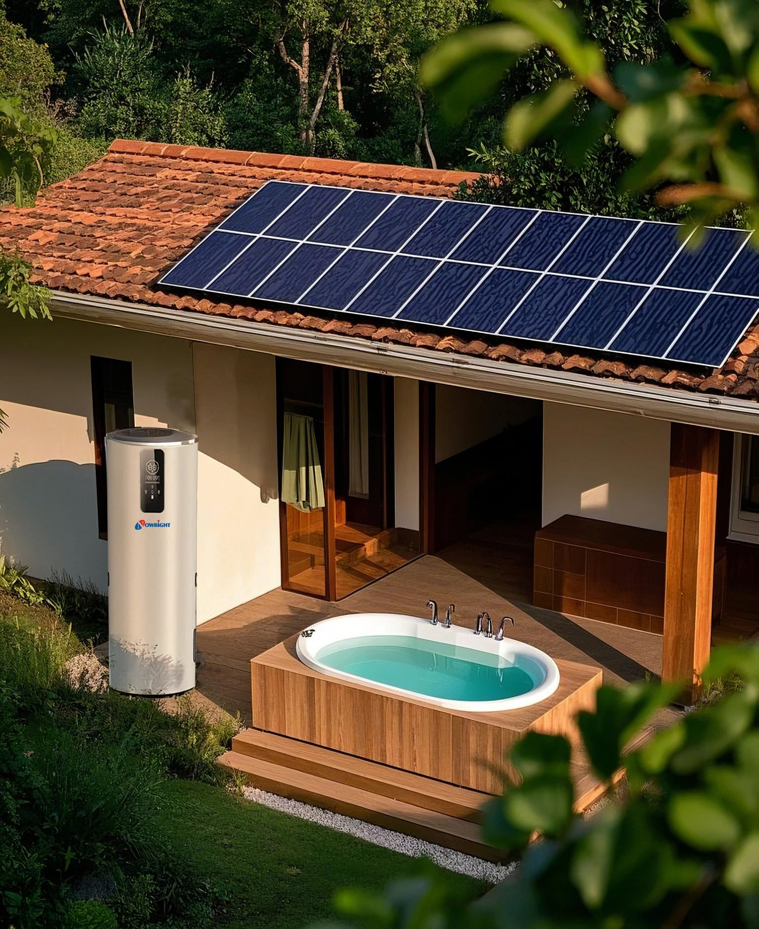 

Умный солнечный электрический гейзер под давлением 150 л, управление через приложение, энергосбережение, использование в отеле и дома