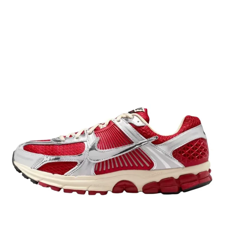 Nike Zoom Vomero 5 Festive Trend Fashion Comfortable Breathable Rebound Low-Top Running Shoes Men's Red Silver IM3486-600