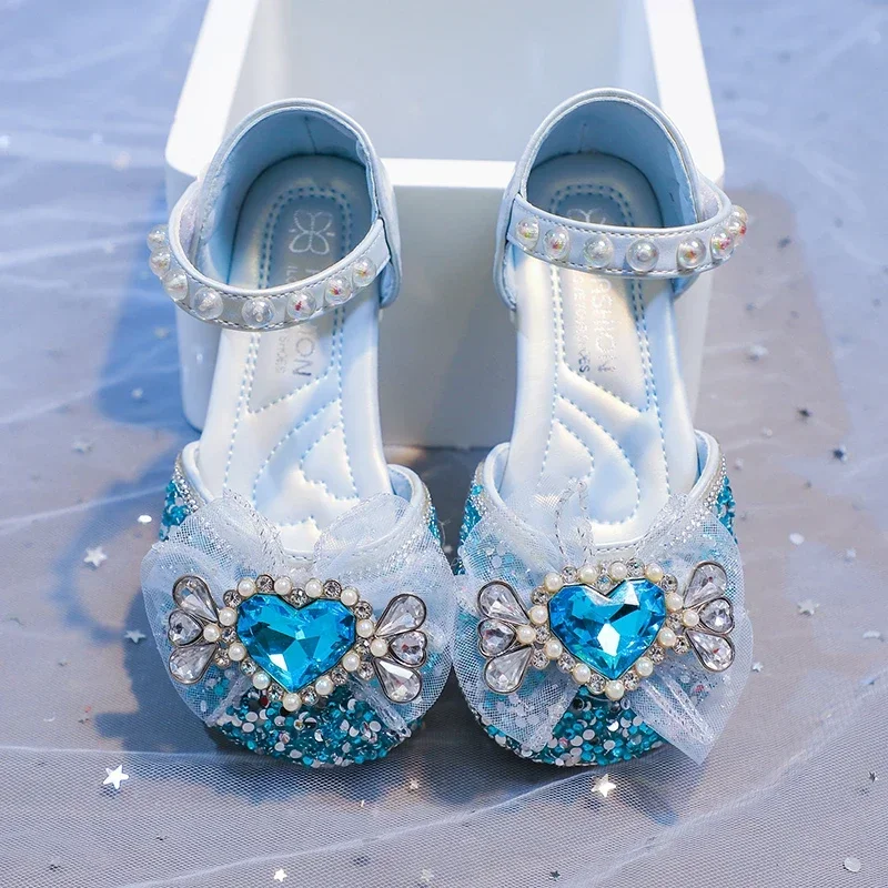 

Baby Girls Hot Sale Summer Princess Fashion Comfortable Crystal Sandals Beaded Comfortable Kids Elegant Lightweight Lace Flats