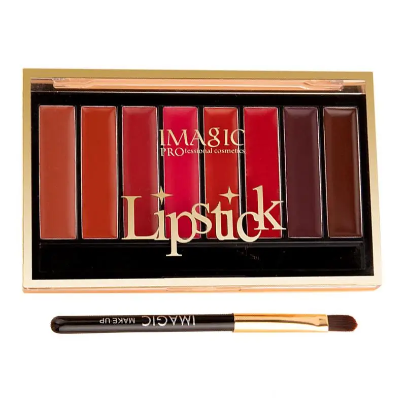 ตลับลิปสติกชุด8สี Matte Lip Gloss Palette ชุดกันน้ำยาวนาน Lip Gloss Palette ชุดสำหรับ Lip Beauty