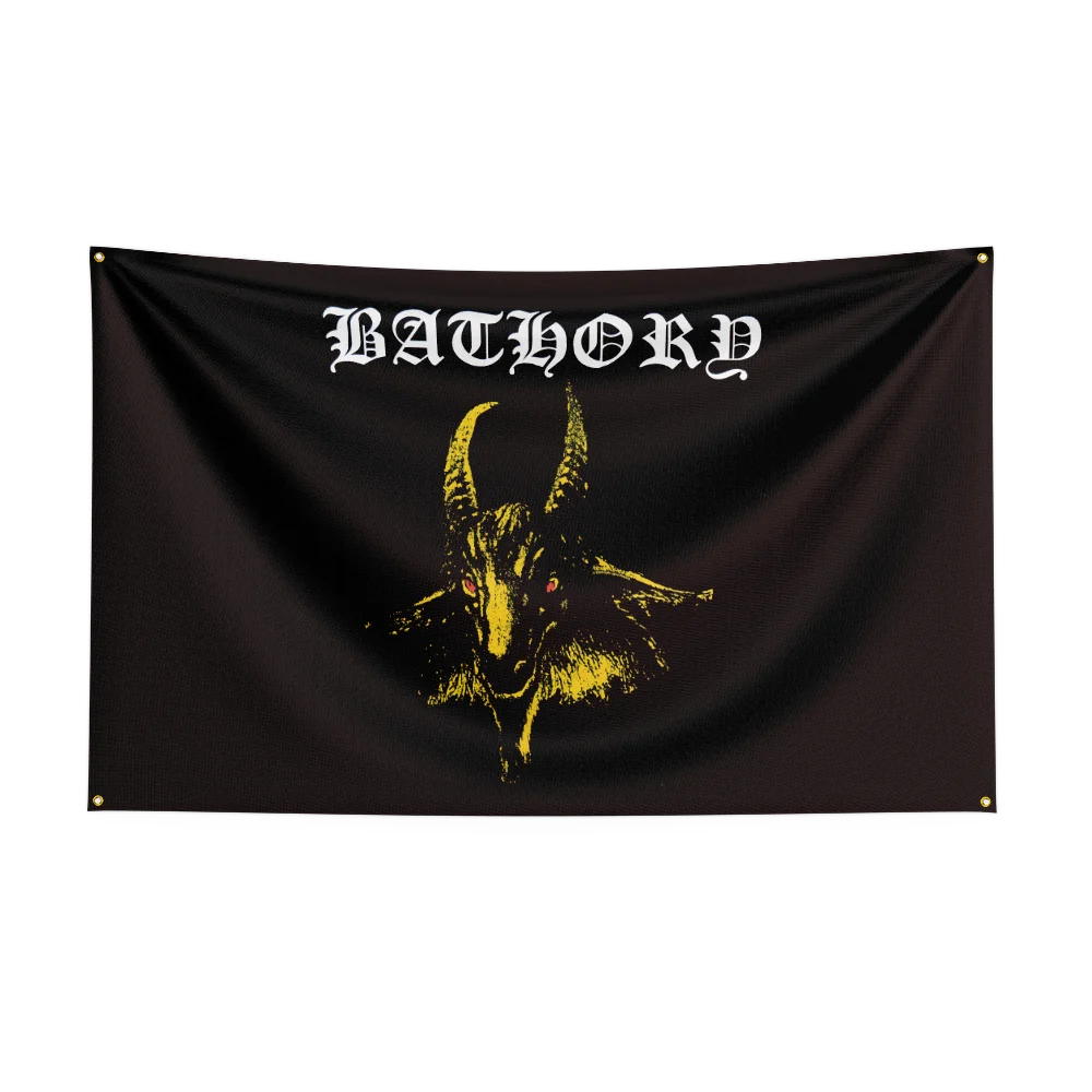 3x5 Ft B-Bathorys Heavy Rock Band Flag Polyester Digital Printing Banner for Bedroom Wall Art Out Door Tapestry Decoration