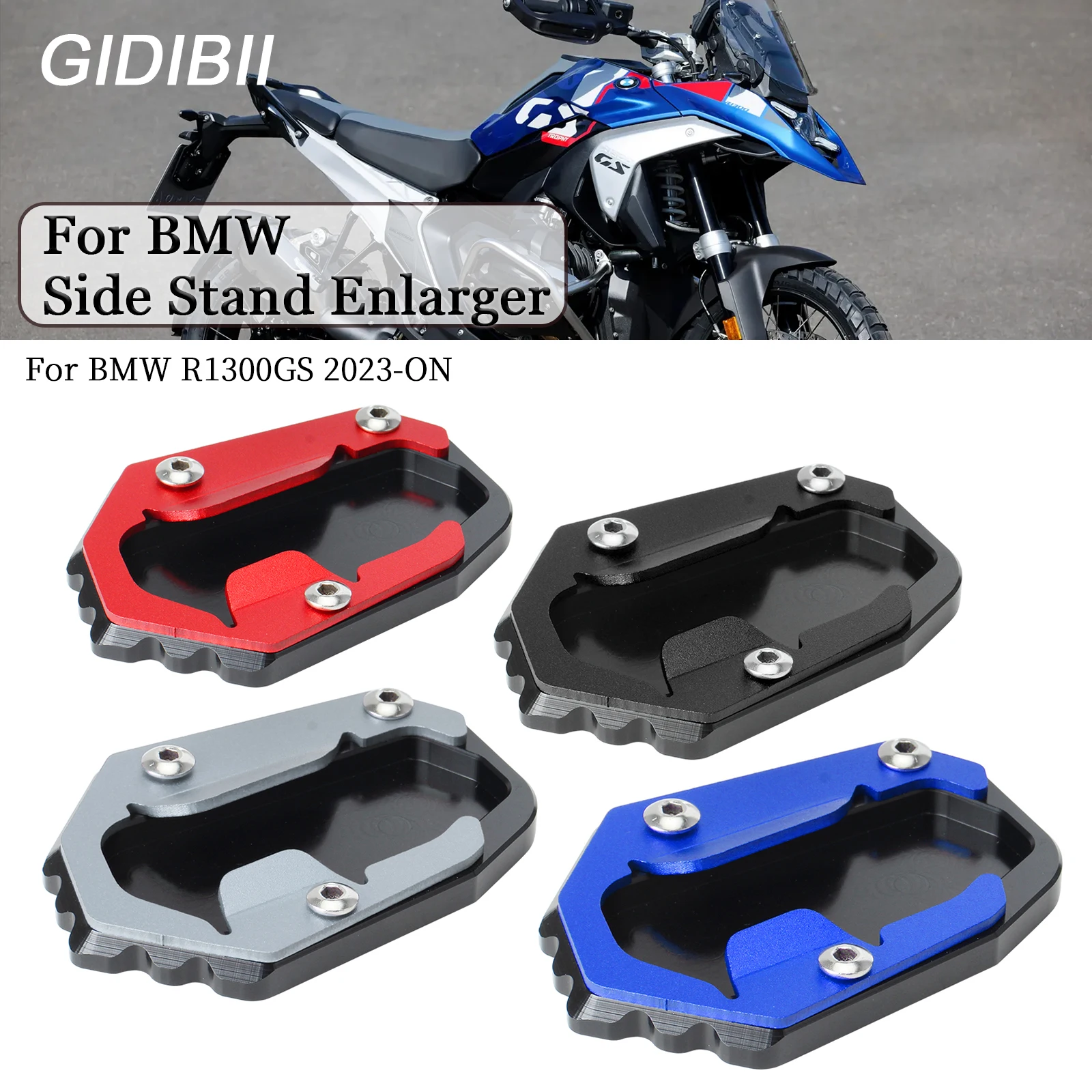 

1 PCS Motorcycle Kickstand Extension Pad For BMW R1300GS 2023-ON R 1300 GS 2024 Foot Side Stand Enlarger Aluminum Accessories