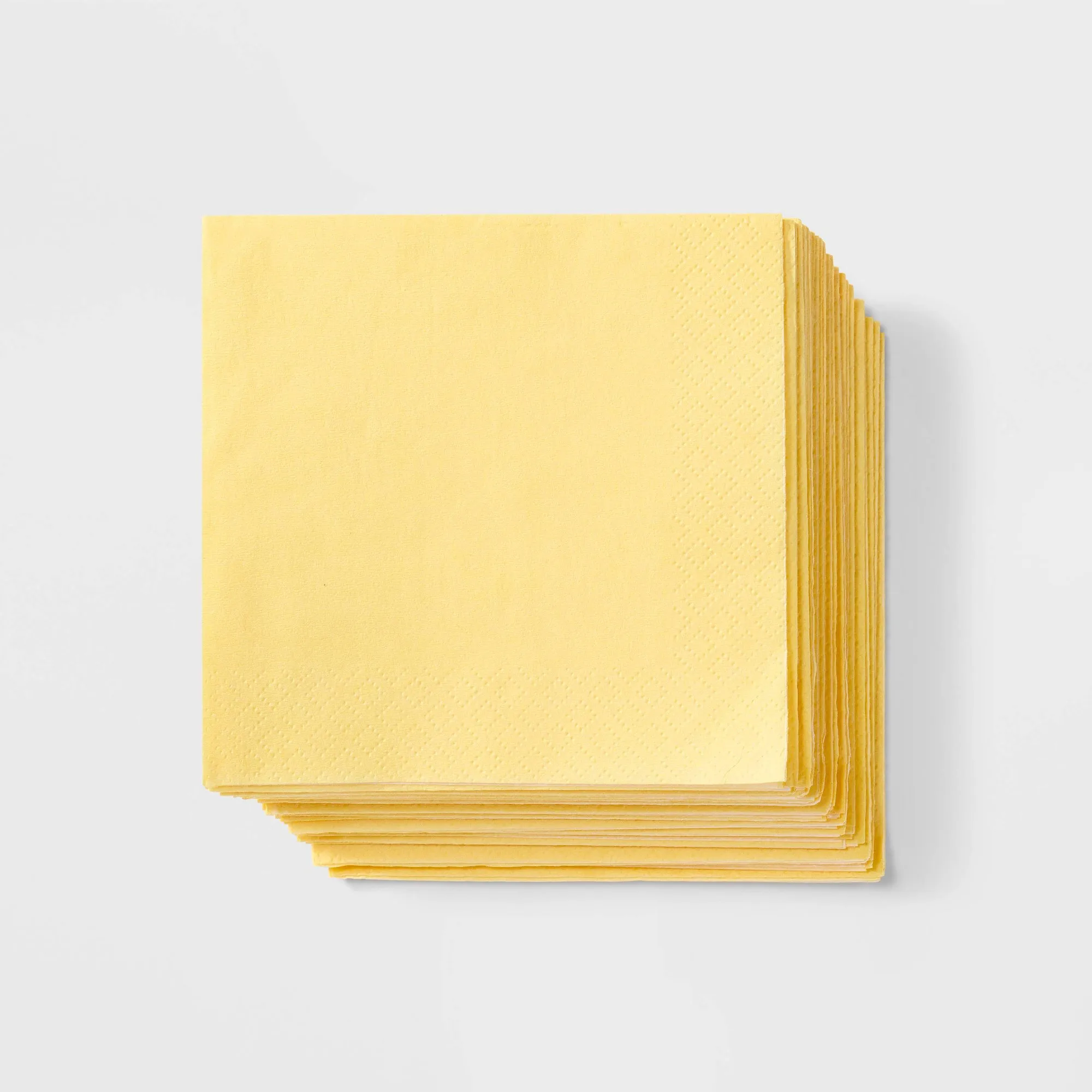 60ct Yellow Beverage Napkins, Soft Absorbent Paper Cocktail Serviettes For Parties, Bars, Dining, Easy Cleanup