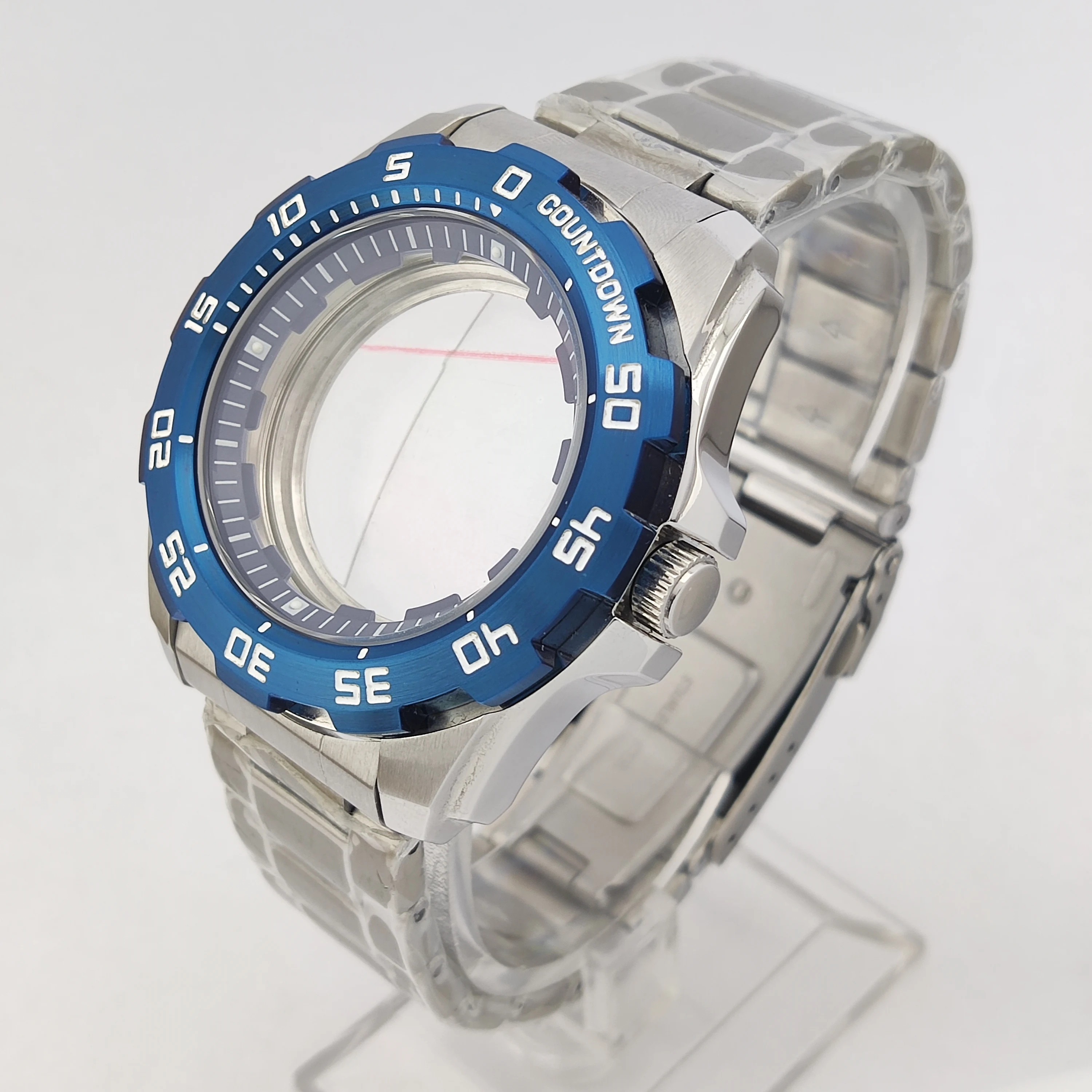 

Корпус мужских часов 44 мм, корпус из нержавеющей стали с сапфировым стеклом, подходит для NH34/NH36/NH35, водонепроницаемый корпус NH35 NH36