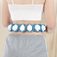 Manual Hand-held Muscle Massager Rope Back Fitness Physiotherapy Massage Neck Anti-cellulite Bead Pull-Back Roller
