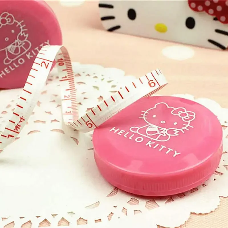 150CM Sanrio Hello Kitty Tape Measure Cute Cartoon Portable Scalable Measuring Tape Measure Clothing BWH Girl&Child Holiday Gift