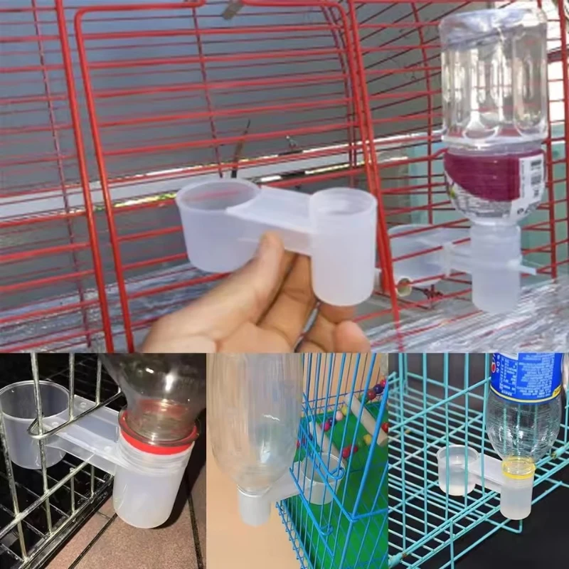 

Automatic Bird Feeder Water Equipment Automatic Waters Drinking Cups Dual Port Bird Dove Quail Drinker Bowl Pet