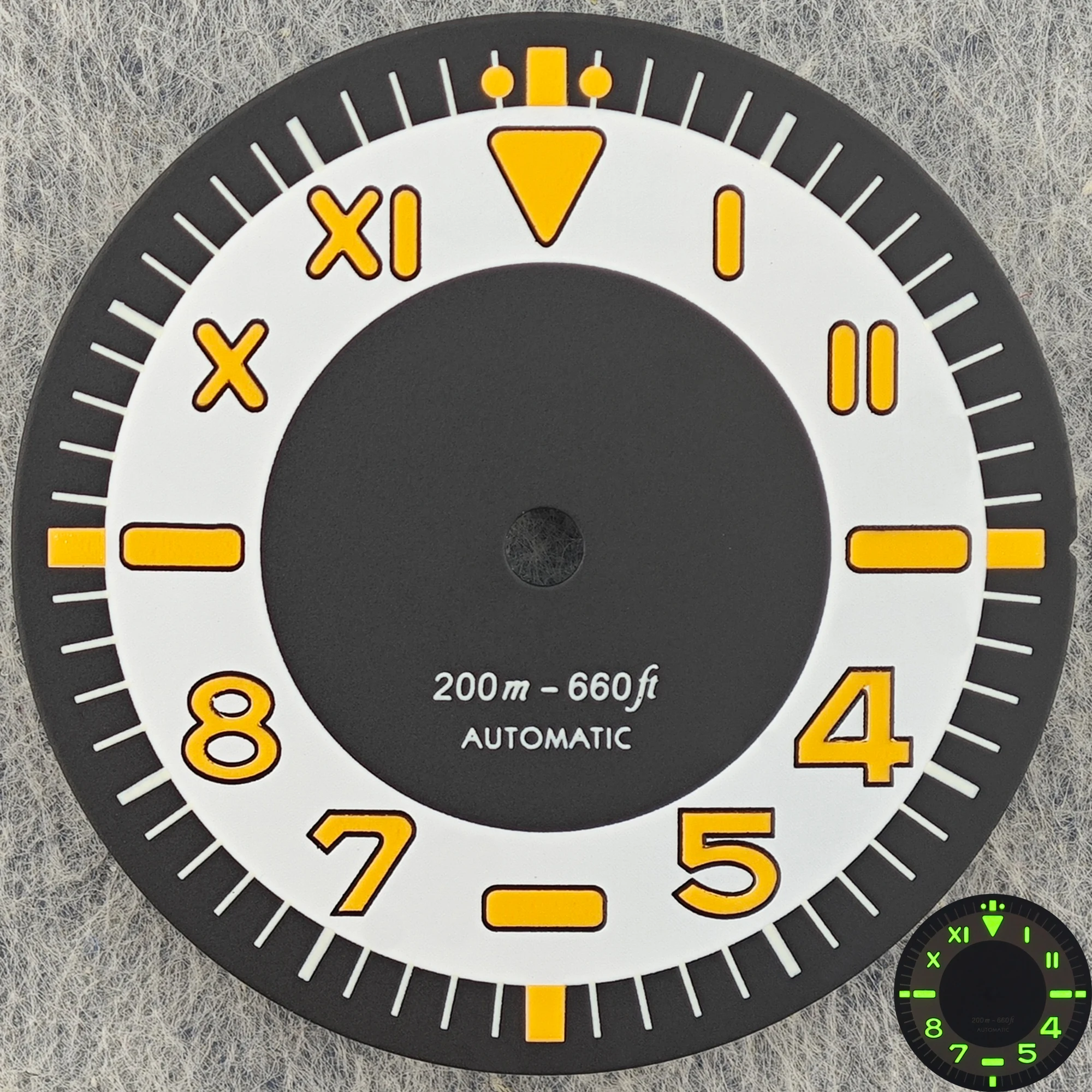 NH35 Dial 28.5mm Diving Watch Vintage Dial High-Quality Watch Accessory for NH Series Movements Custom Logo Available