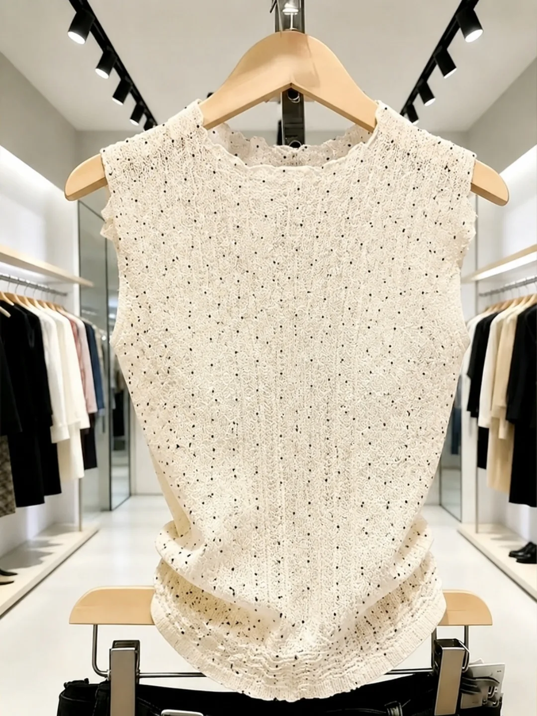 

Summer Soft Comfortable Stylish Sleeveless Vest Design Slimming Elegant Age-Defying Top Women's Fashion Korean Style Commute