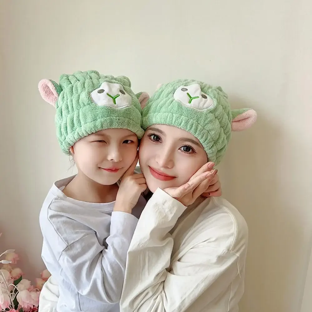 قبعة استحمام مطرزة على شكل حيوانات للأطفال ، صوفي مرجاني ، قبعة تجفيف شعر كرتونية ، شريط سريع الجفاف ماص ، ملحق حمام لطيف ، ناعم #4