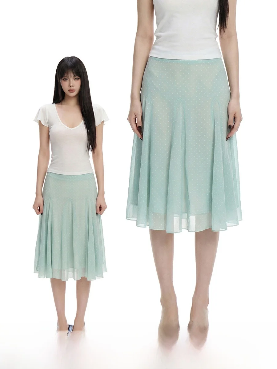 

Low Waist Draped A-Line Skirt for Women in Vibrant Blue Casual Style Non-Stretch Fabric Breathable Comfortable Fit