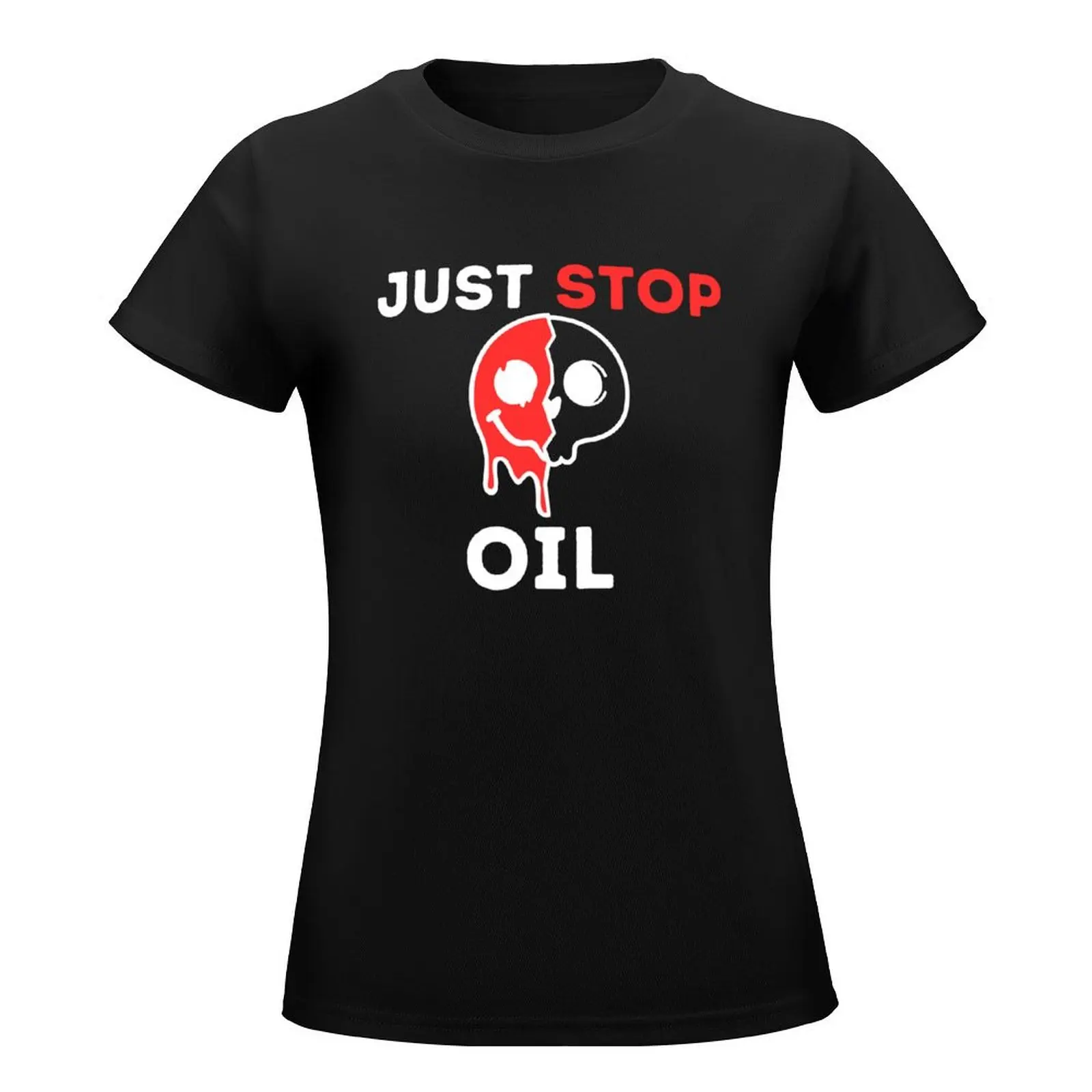 Just stop oil save the planet T-Shirt funnys korean fashion customs design your own Aesthetic clothing fashion woman blouse 2024