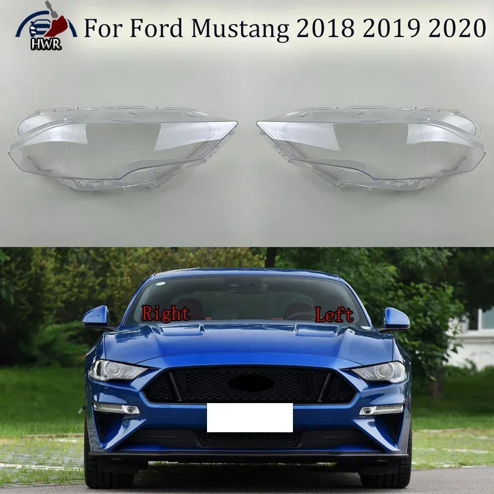 

Headlight Cover Headlamp Shell Transparent Lampshade Case Plexiglass Replace Original Lens For Ford Mustang 2018 2019 2020