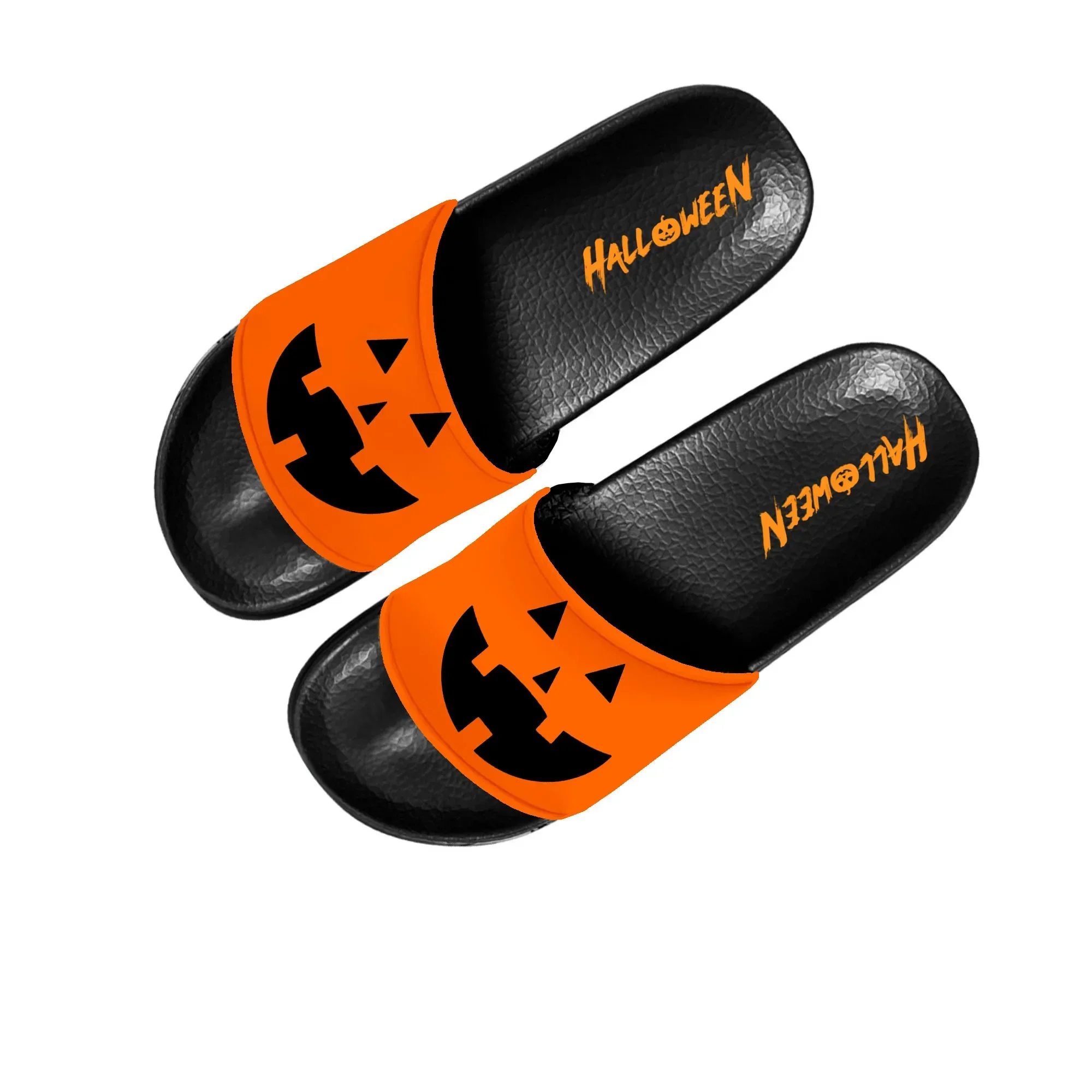 Halloween Pumpkin Slippers Home Water Shoes Men Women Teenagers Children Bathroom Beach Pool Sandals Custom Made Summer Slipper