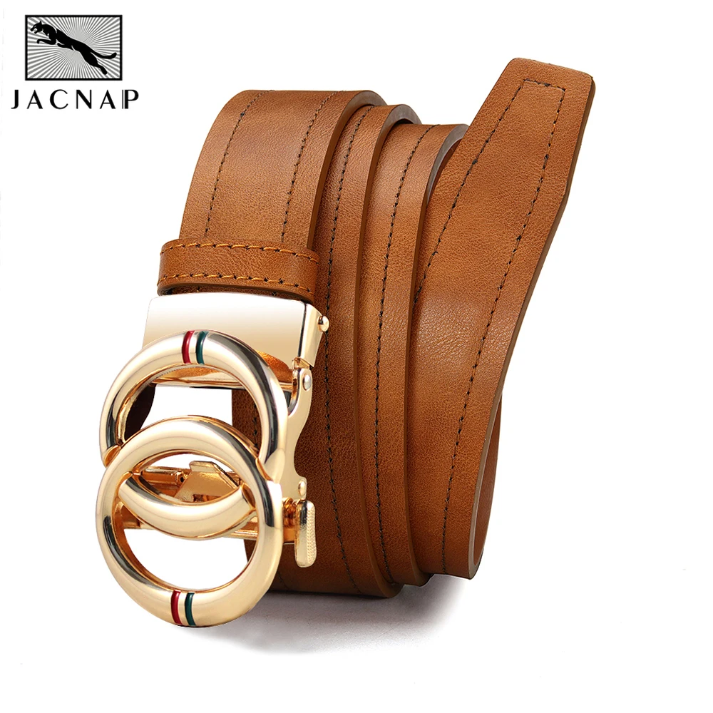 Ceinture en cuir à la mode pour hommes, ceinture en cuir de haute qualité pour affaires, boucle automatique, ceinture à cliquet réglable au hasard