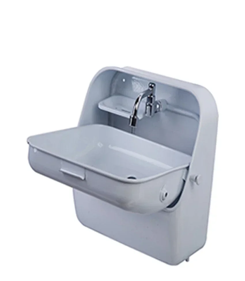 Stainless Steel Folding Sink with Integrated Faucet Apply to Caravan Camper Boat Wall-mounted Sink