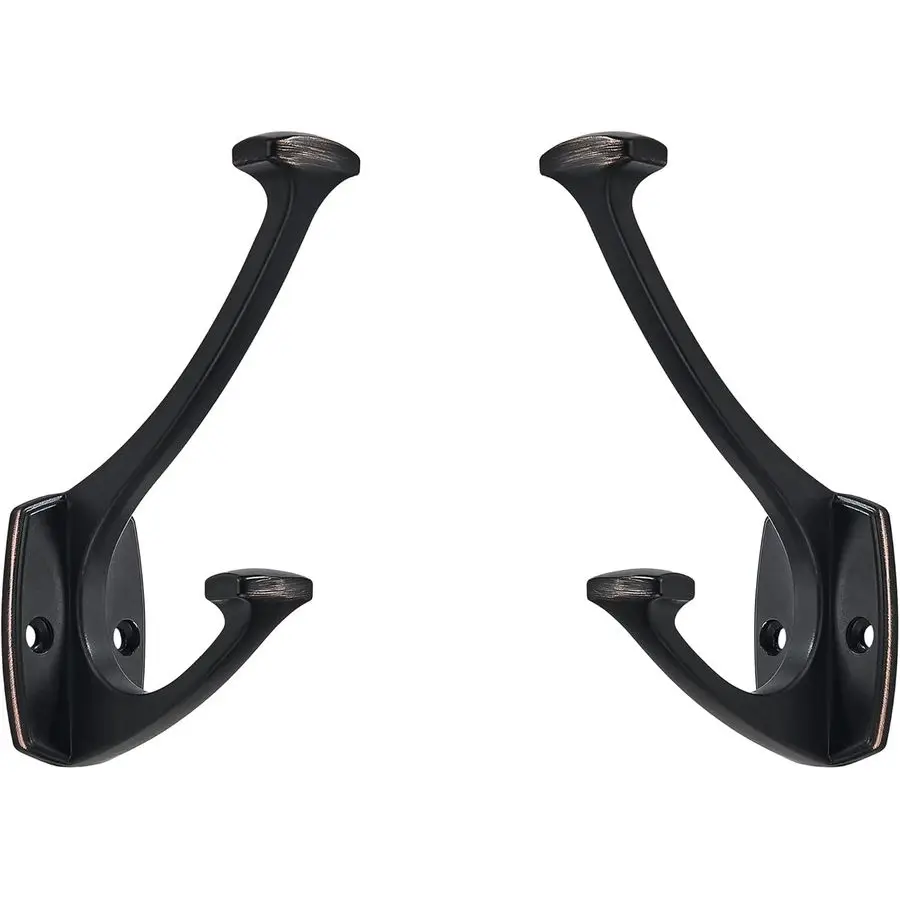

Pack Oil Rubbed Bronze Hooks Decorative Heavy Duty Solid Large Coat Hooks for Towel Hanging Coats Robe Wall Mounted Towel Bags D